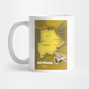 Botswana map travel poster. Mug